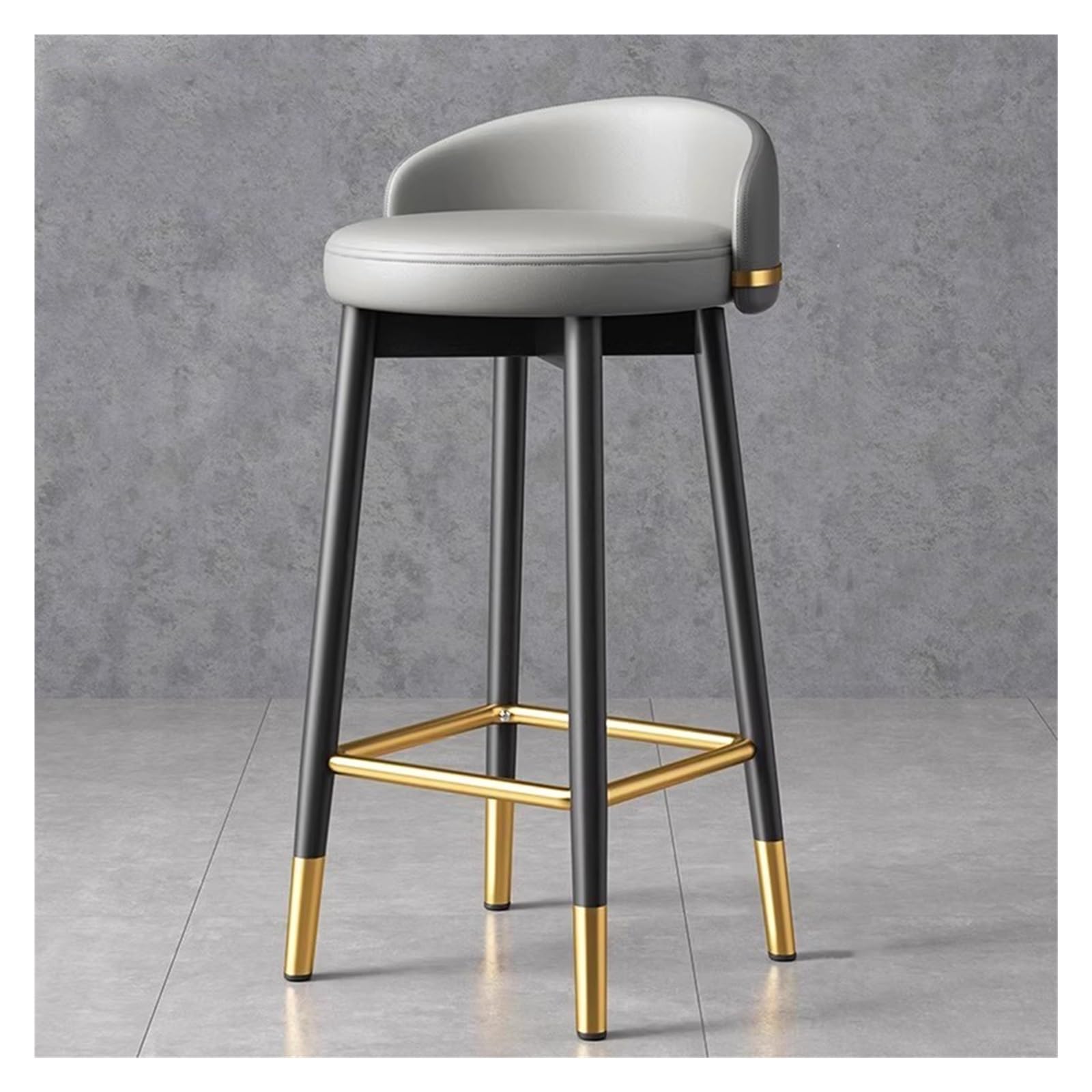 Tabourets de bar modernes confortables avec dossier haut de comptoir pour cuisine et bar