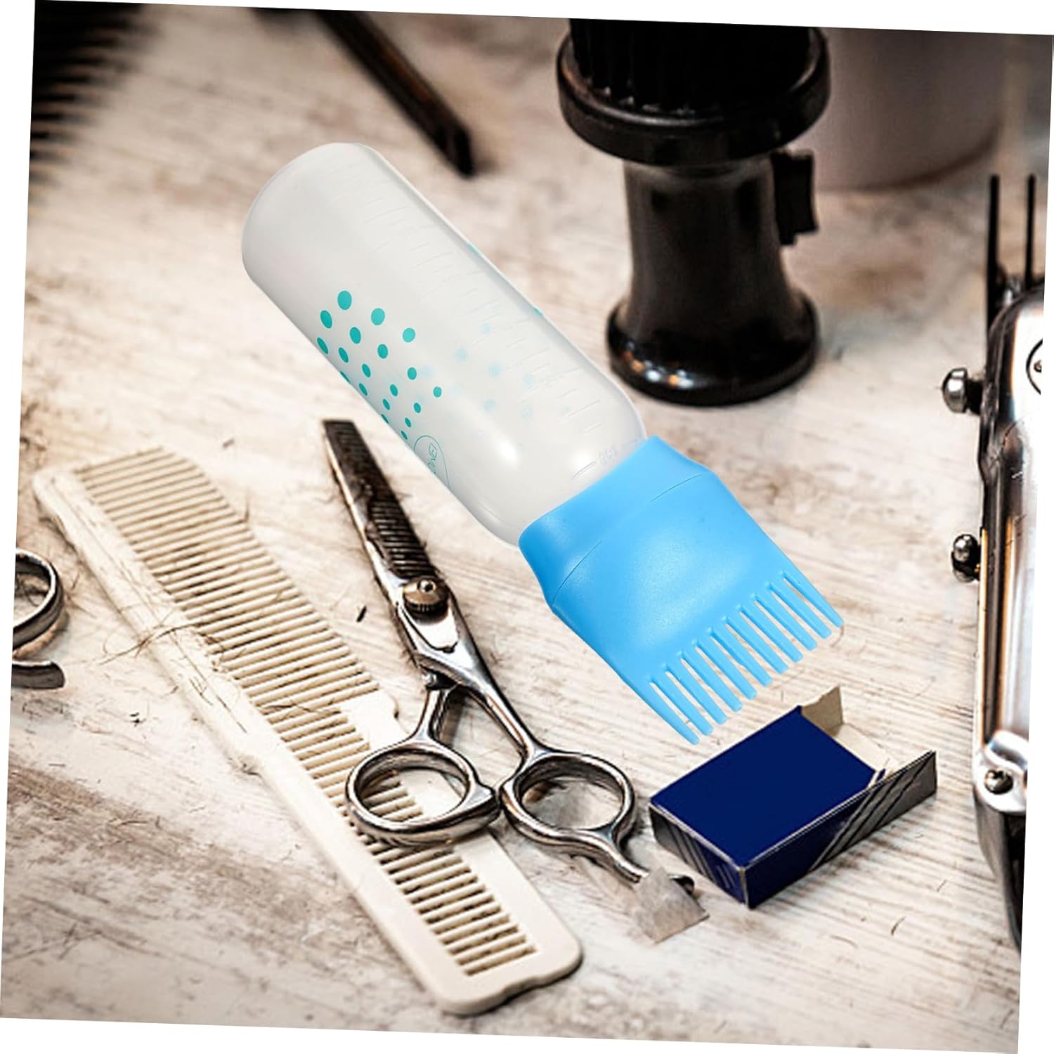 2pcs Hair Dye Applicator Bottle Graduated Scale and Root Comb Easy to Use Coloring Tool for Precise Application and Reusable Design