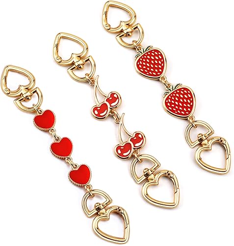 Miniatura 12 de 2 extensores de correa de bolso con diamantes de imitación para bolsos de mano, cadena extensora de bolsa, cadena dorada, correa de repuesto retro