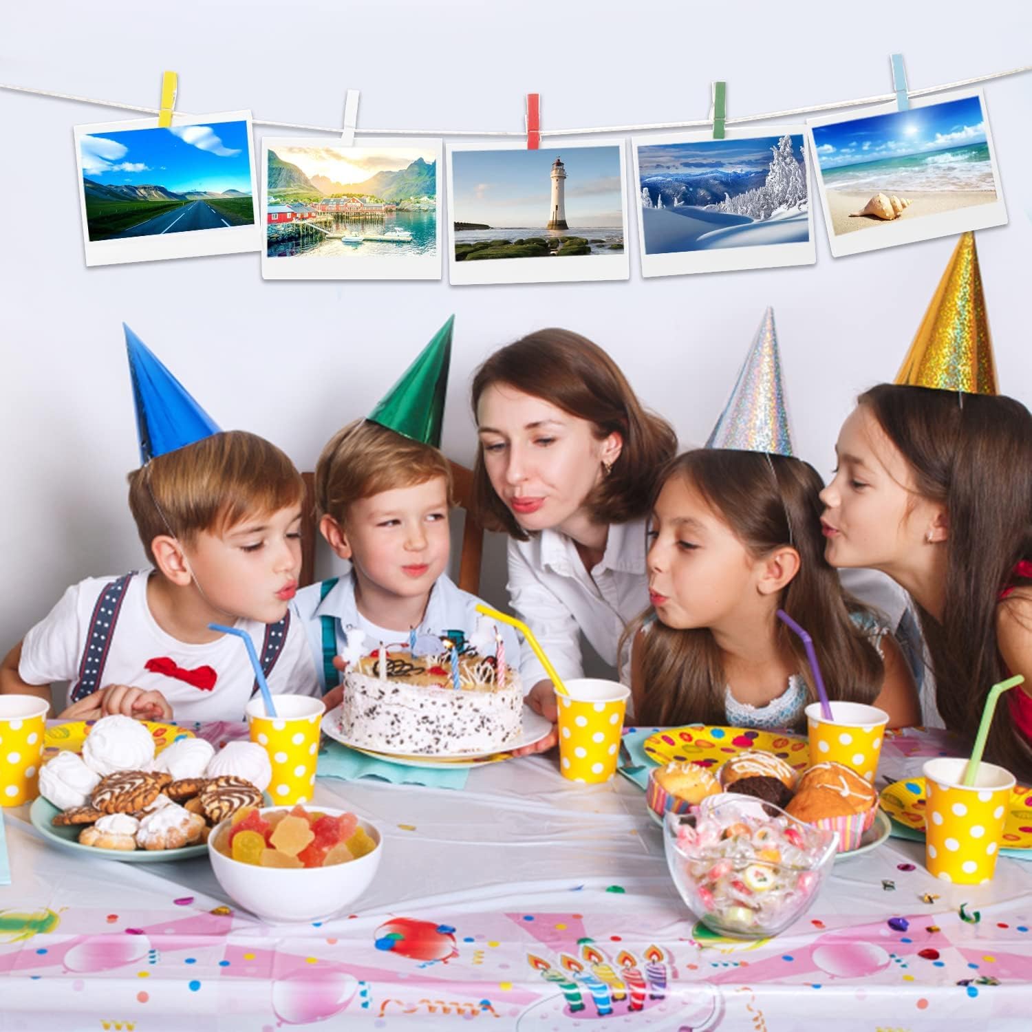 Image secondaire de 100 Pinces à Linge Colorées SULOLI - Mini Pinces en Bois Écologiques pour Décoration