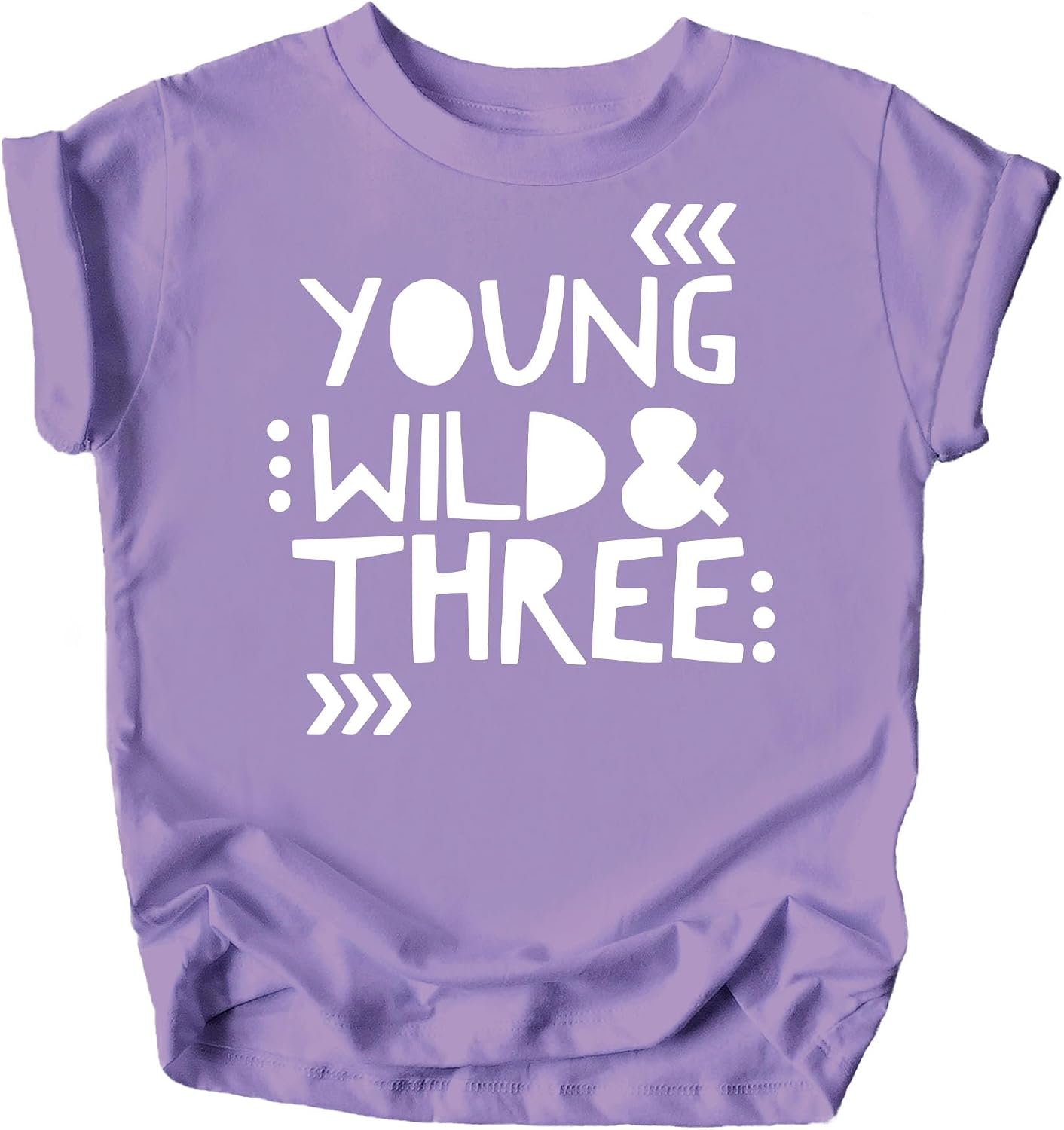 Young Wild and Three Girls 3rd Birthday Shirt for Toddler Girls Third Birthday Outfit