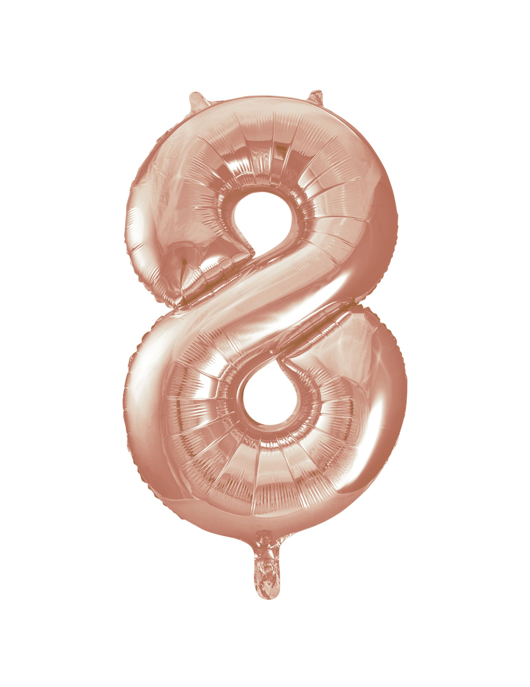 Rose Gold Number 8 Shaped Large Foil Balloon (86cm) 1 Piece - Perfect for Birthday Parties and Special Events