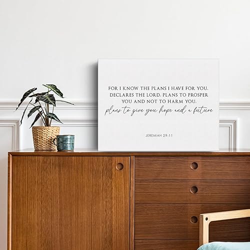 Miniatura 3 de Lienzo inspirador cristiano para pared, 11.5 x 15 pulgadas, enmarcado, pintura religiosa, versículo de las Escrituras, decoración de pared para el