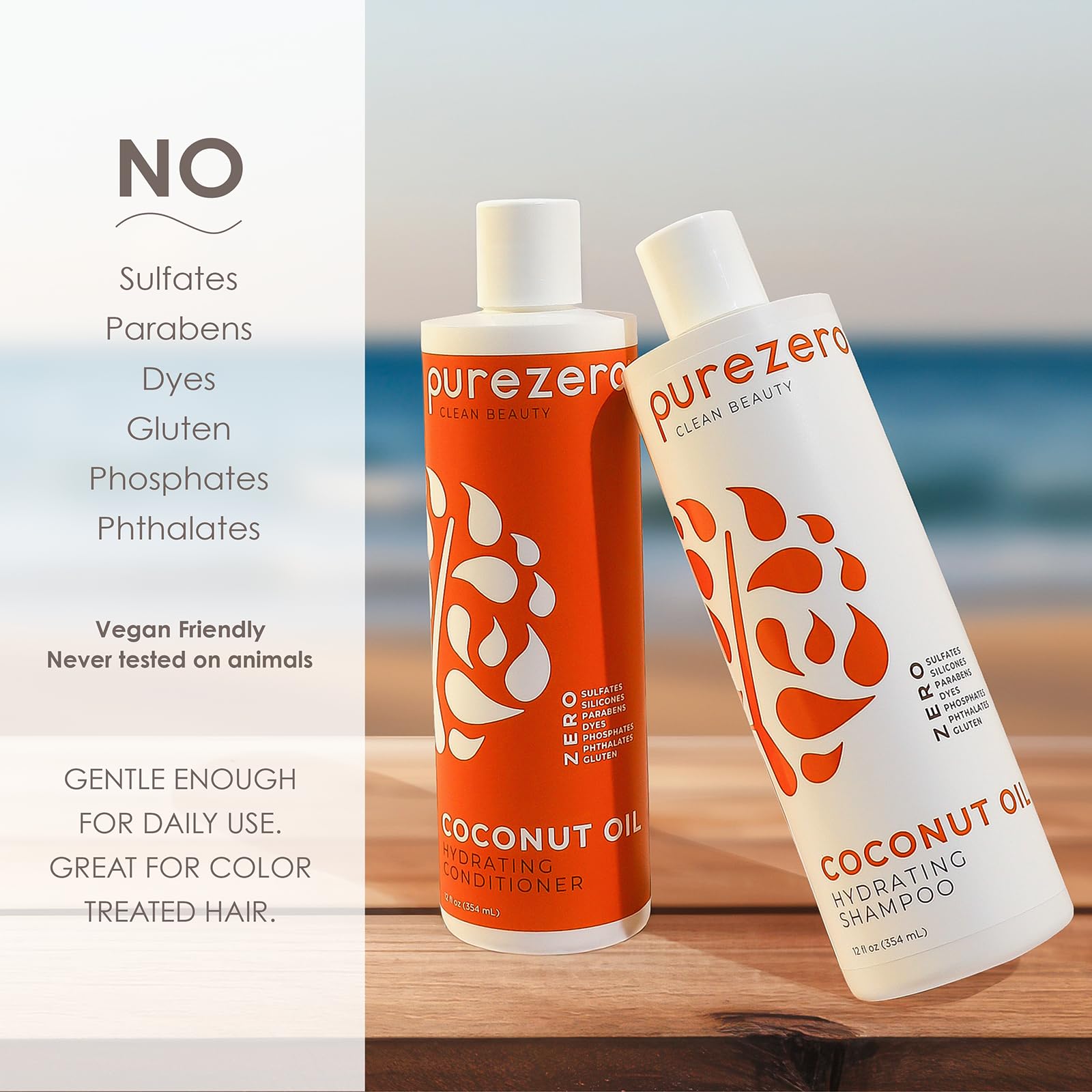 Amazon.com : PureZero Coconut Oil Hydrating Silicone Free Shampoo