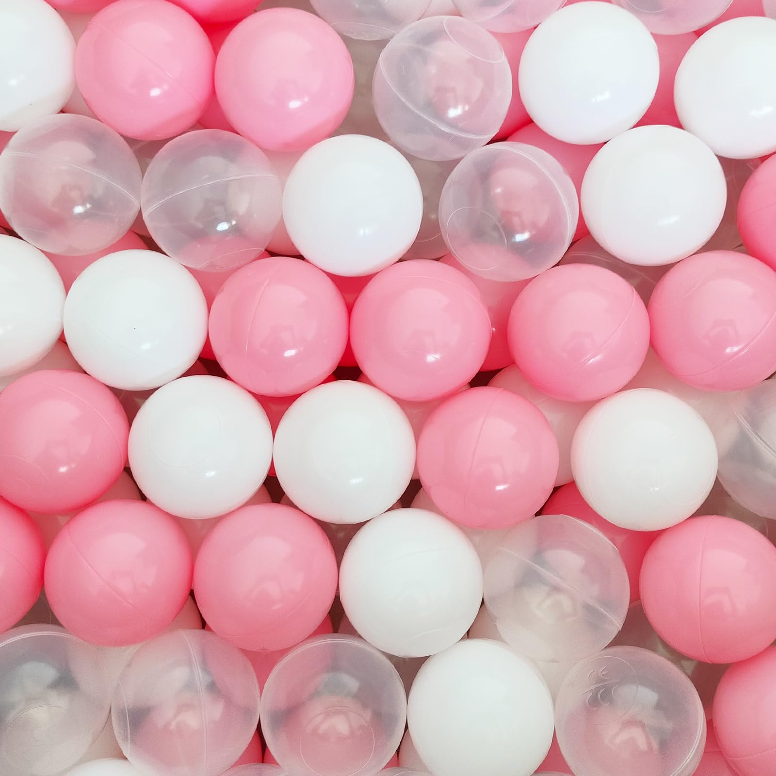 Dadoudou Ball Pit Balls,100pcs Plastic Balls for Ball Pit with 3 Colors