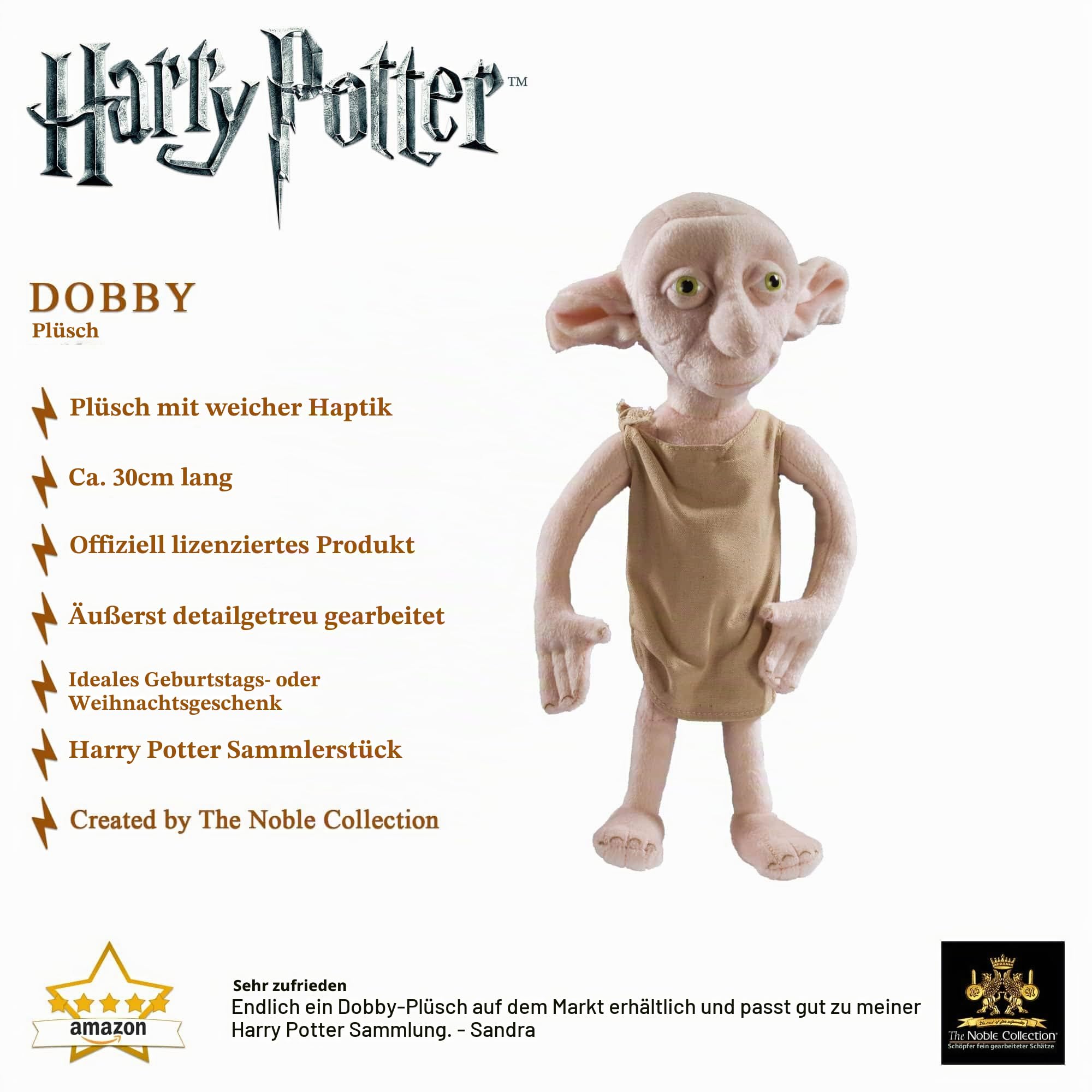 The Noble Collection Dobby Plüsch, mehrfarbig, NN7619