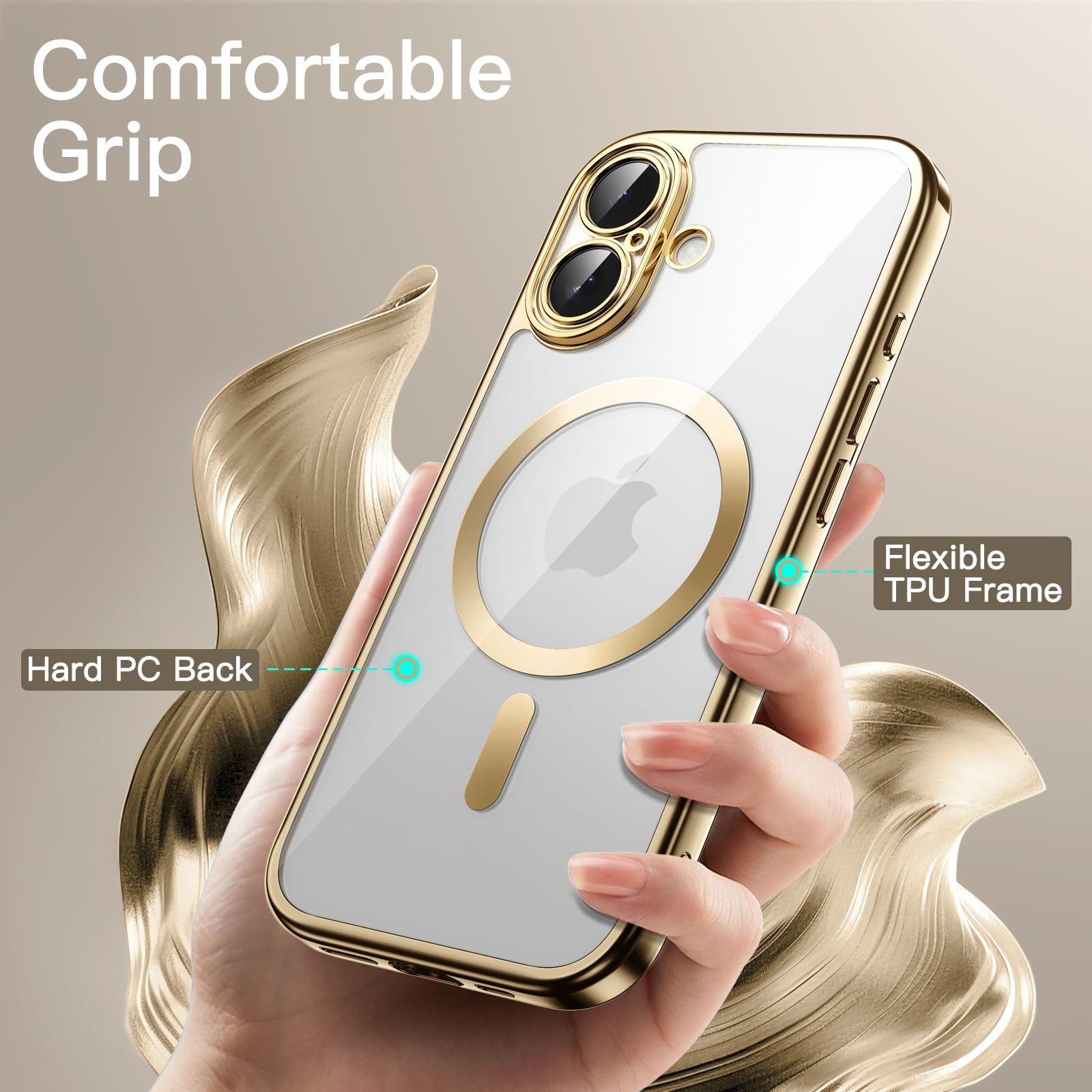 Amazon.co.jp: JETech iPhone 17用 マグネットケース (ゴールド