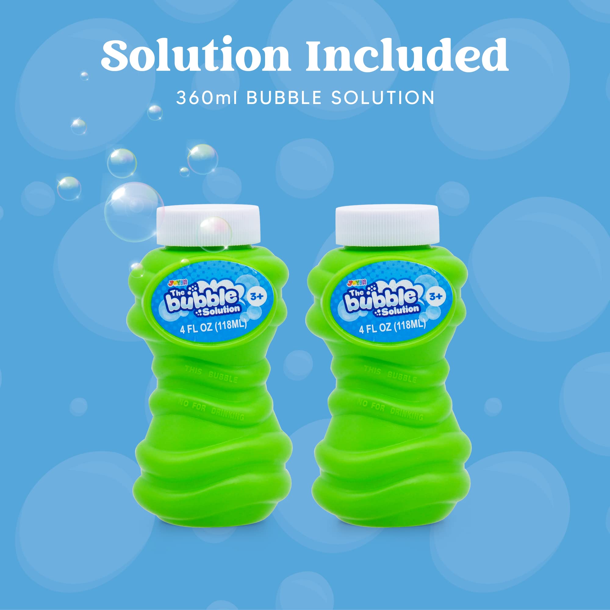 JOYIN 2 Bubble Machines Whale Bubble Maker Automatic Bubble Blower 2000+ Bubbles Per Minute for Kids, Summer Toy Party Favor, Birthday, Outdoor & Indoor, Easter with 2 Bubble Solutions