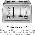 Hamilton Beach 4-Slice Toaster, Stainless Steel, Extra-Wide Slot Toaster with Sure-Toast One-Slice Technology, Bagel Setting, Toast Boost, Auto Shutoff, 24798 | Browning Control With 7 Shades | Auto Shutoff | Bagel & Cancel Buttons | Toast Boost | Wi