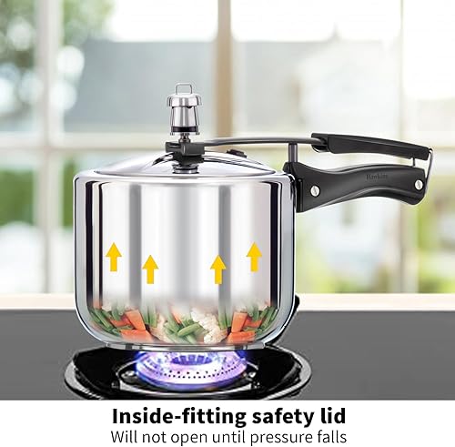 Miniatura 5 de Hawkins B33 - Olla a presión de acero inoxidable, pequeña, color plateado