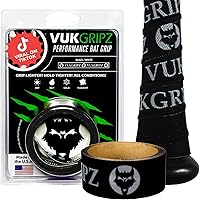 VukGripz USA-Made Baseball Bat Grip Tape - Non-Sticky Friction Grip, Moisture-Wicking, Vibration-Reducing for Softball & Baseball Bats