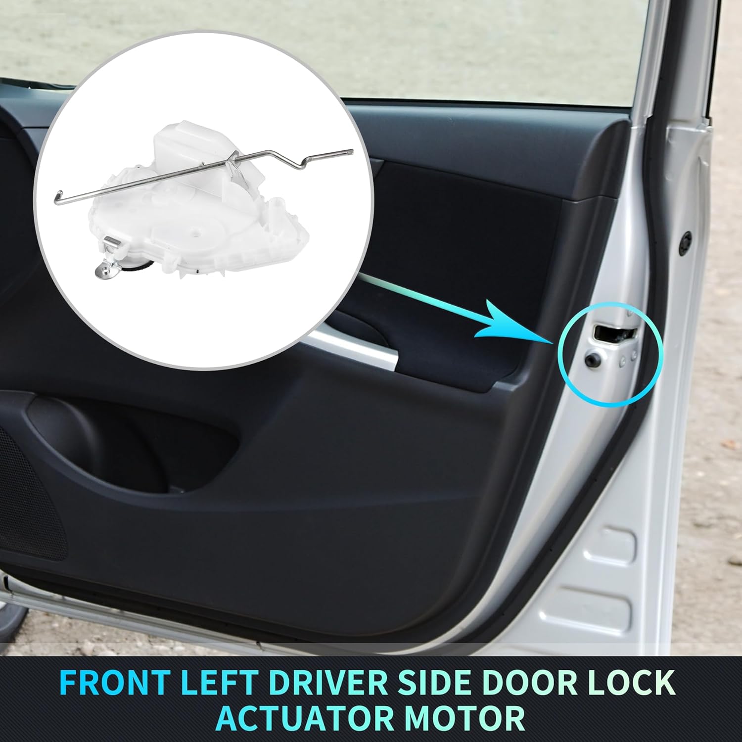 X AUTOHAUX Replacement Front Left Driver Side Power Door Lock Actuator Motor for Honda Civic 2006-2011 Door Latch Actuator Assembly Replace No.72150SNAA11/72150SNAA12 White