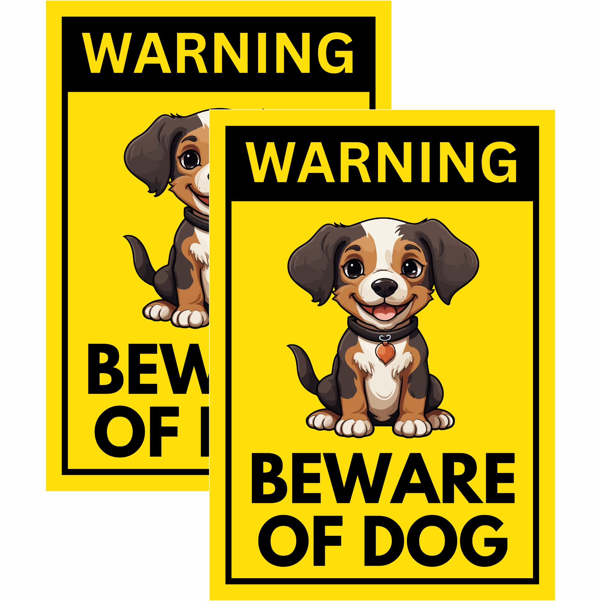 Warning Beware of Dog Sticker for Home Outdoor Gate Use, Self-Adhesive Waterproof Tear-Free, 29 x 21 cm, with Pre-Made Holes for Installation, Pack of 4 (Beware of Dog, A4 - Medium - 29 X 21 CM)-image-46