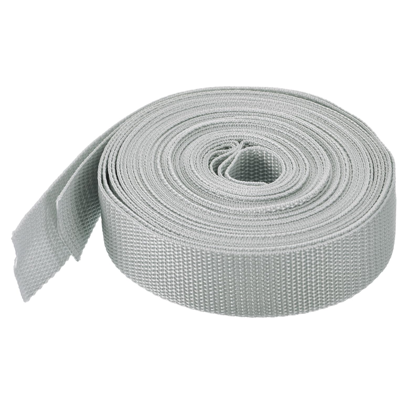 MECCANIXITY Lightweight Polypropylene Webbing Strap 1.5" 10 Yard Backpack Strapping Band Light Grey for Outdoor Luggage Cargo Straps