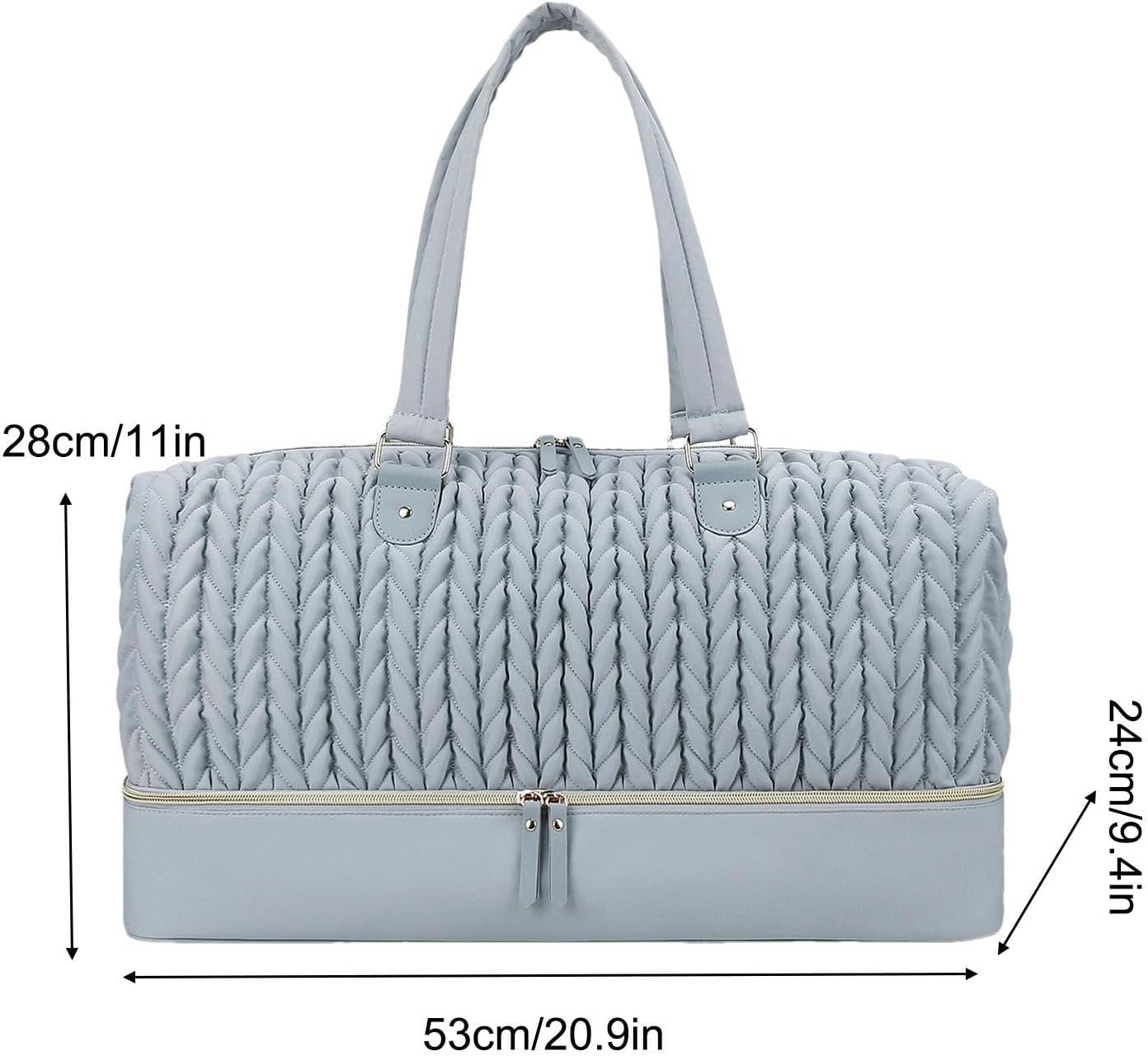 Tote Bag Diaper Bag - Travel - Diaper Organizer with Insulated Pocket, Nappy Storage, Waterproof for Changing Table