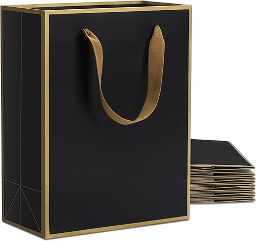 Miniatura 8 de YACEYACE - Bolsas de regalo rosas grandes, 10 unidades de 12.5 x 4.5 x 11 pulgadas, bolsas de regalo rosas de gran tamaño, bolsas de regalo rosas