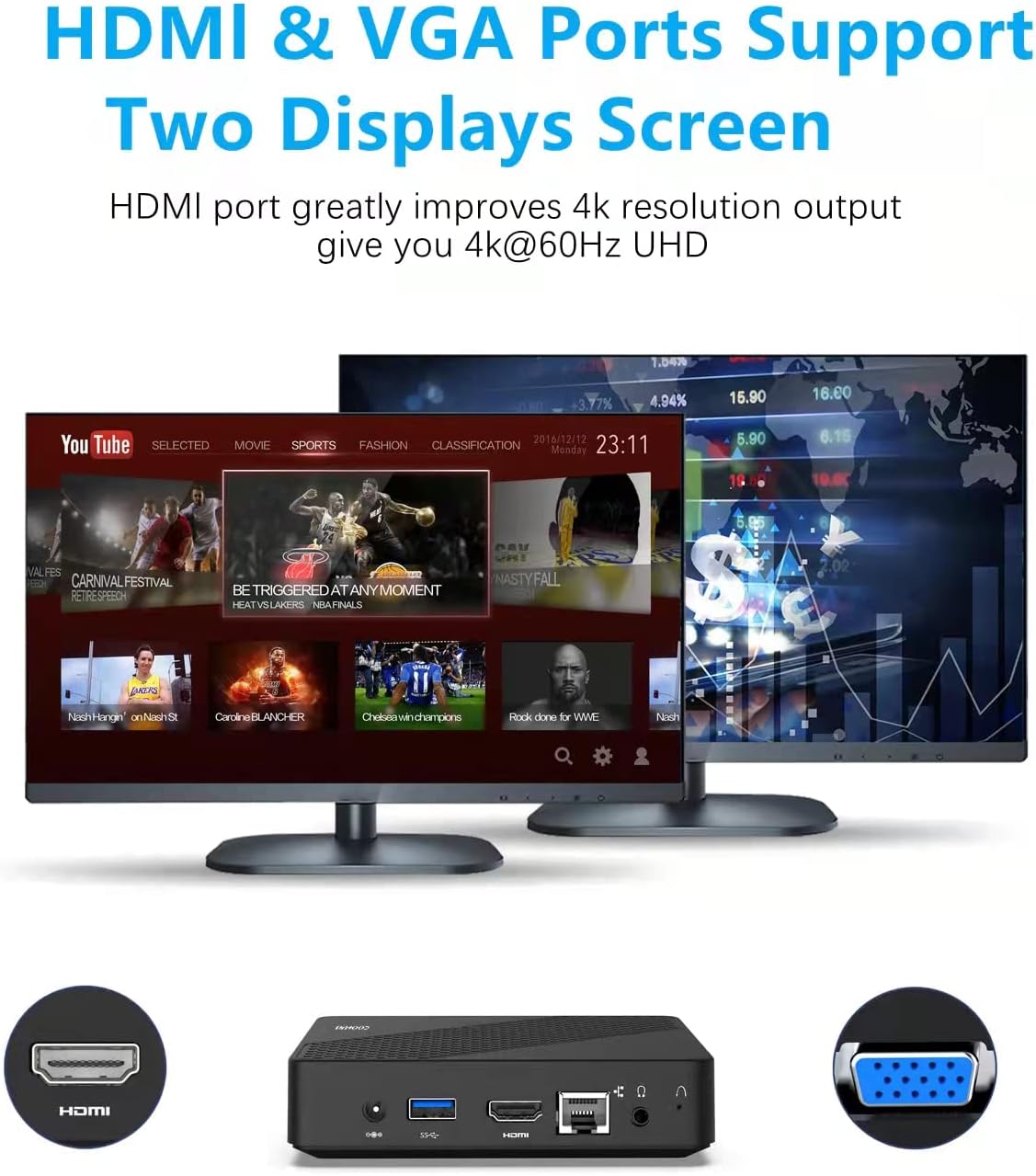 Hоt Dеаlѕ N40 Mini PC Fanless Celeron N4020 (up to 2.8GHz) with Windows 10 4GB DDR4/64GB eMMC Mini Computers HDMI 2.0 and VGA Port 2.4/5.8G WiFi BT4.2 3xUSB3.0 Support Linux,NGFF 2242 SSD Auto Power On Tiny PC