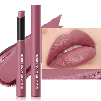 Matte Lipstick Single, Long Lasting Waterproof Velvet Lipsticks, High Pigment Non-Stick Cup Not Fade Lipstick for Women,Quick Makeup Lightweight Portable 8#