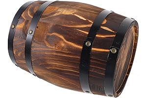 Antique Oak Barrel Wooden Flower Pot