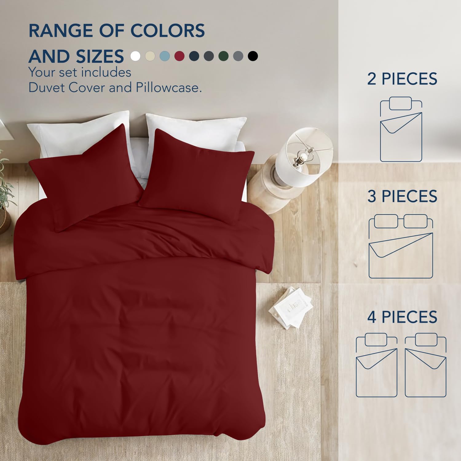 Residence collectie dekbedovertrek met rits Duvet Zipcover (wit