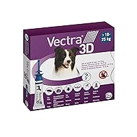 VECTRA 3D Antiparassitario per Cane 3 Pipette Antipulci Antizecche e Antizanzare per