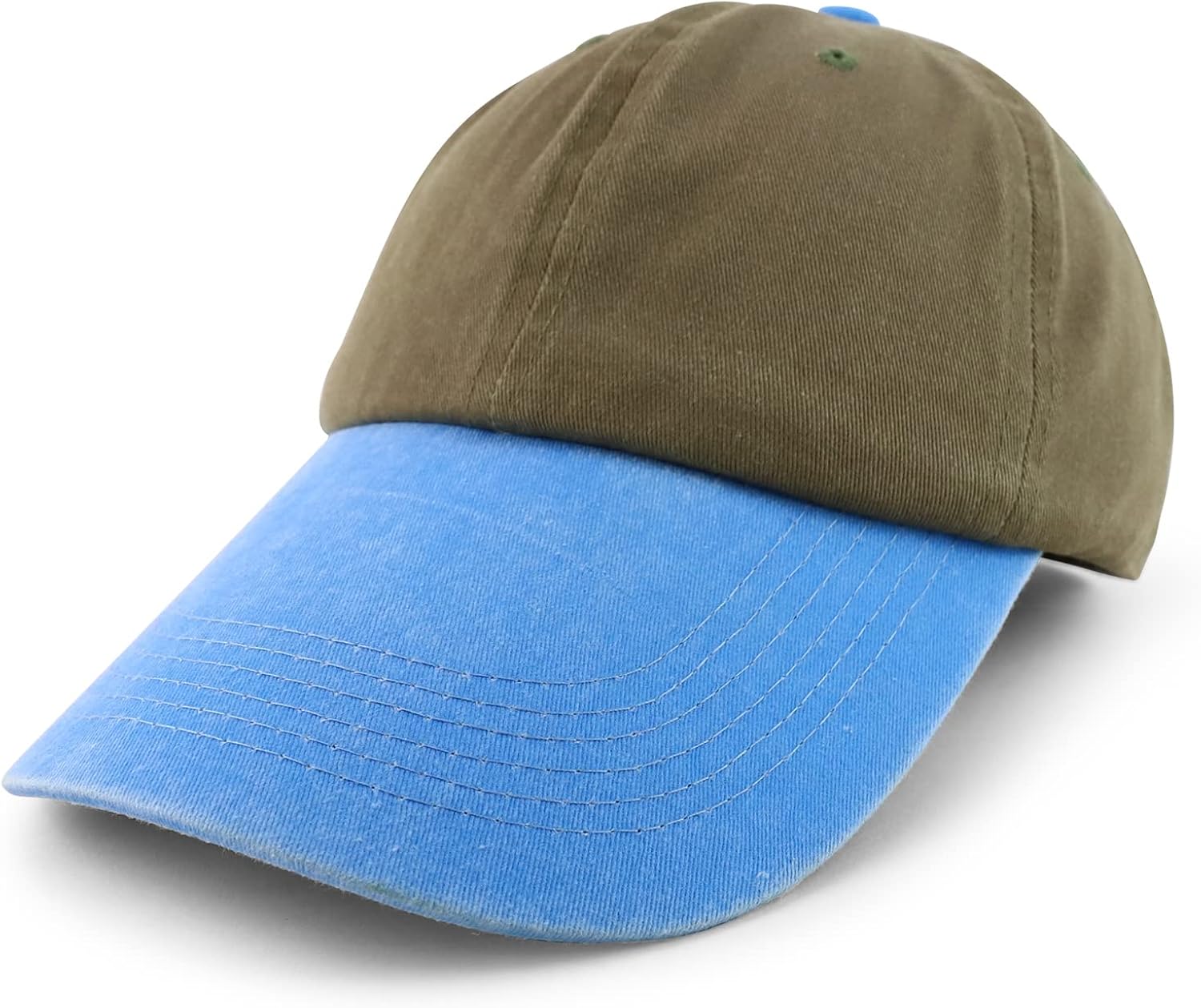 Armycrew XXL Oversize 4 Inch Long Bill Pigment Dyed Baseball Cap at