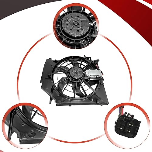 Miniatura 2 de PartsFlow Conjunto de ventilador de enfriamiento del radiador para BMW E46 325i 328i 330i 17117561757