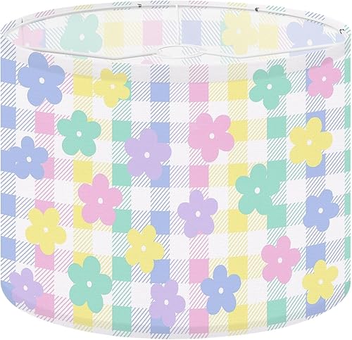 Vista 27 de Lamp Shades Set of 2 Seamless retro 70s Drum lampshades for Floor Lamps Table Lamps Pendant Light 11"x8.9" Replacement Large Lampshade Easy Assembly