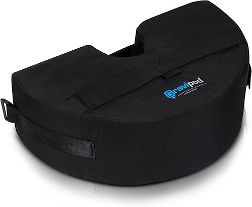 Gravipod Bolsa de peso semicircular para paraguas, hasta 50 libras.