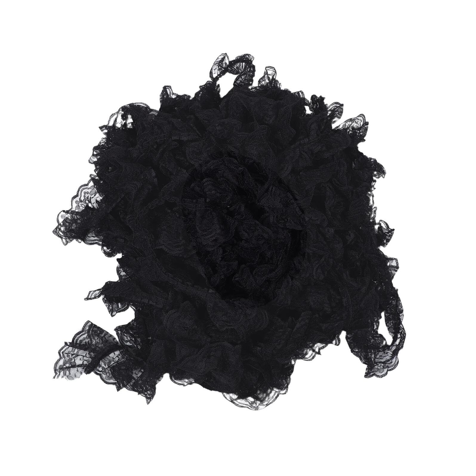STOBAZA Geraffte Spitzenborte mit Blumenmuster 6cm Breit Plissierte Rüschenspitze Elastisches Spitzenband zum Nähen Basteln und Verzieren von Kleidung Accessoires