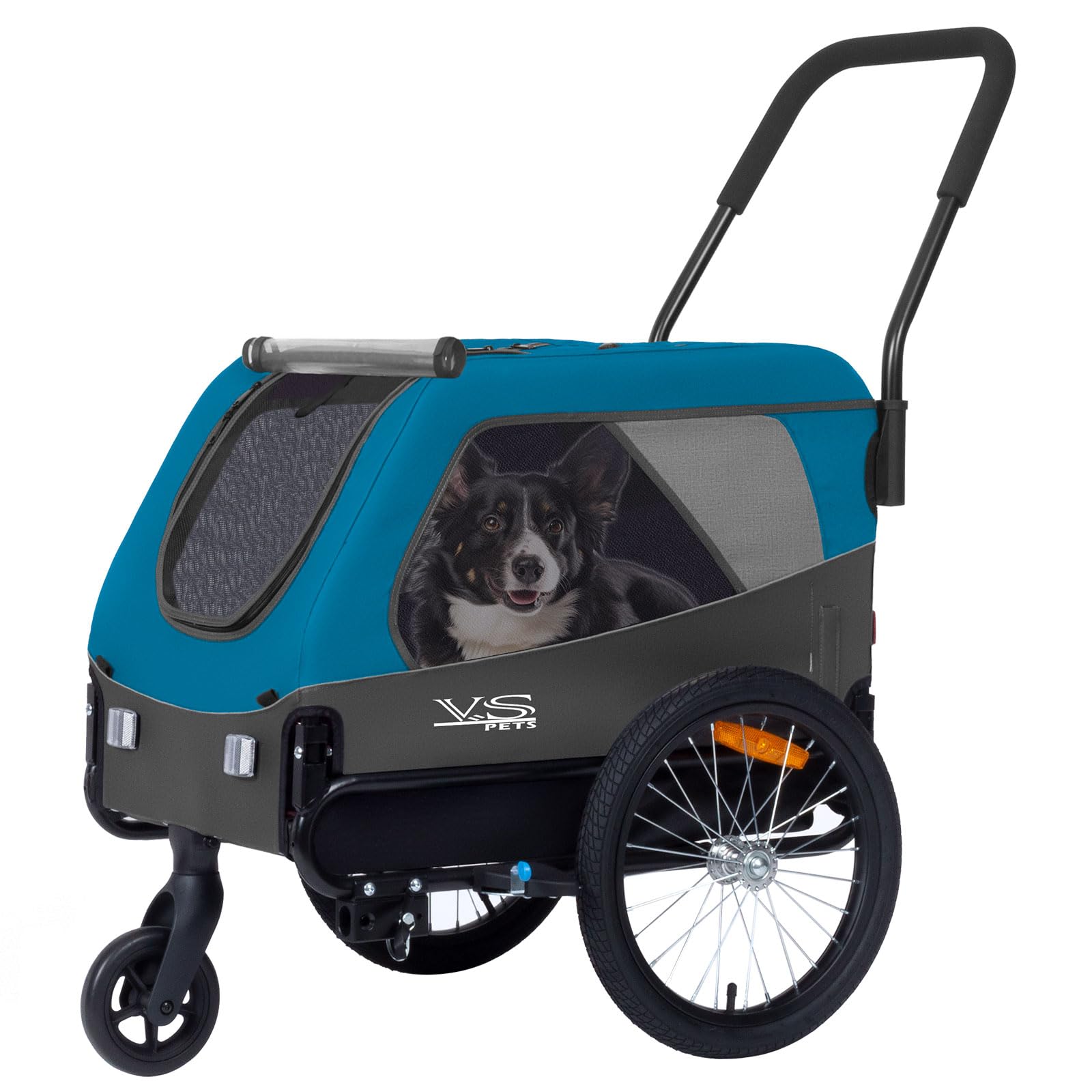 Tiggo VS Medium Hundeanhänger & Buggy 2in1 Fahrradanhänger Hundebuggy Jogger für Hunden bis 23kg