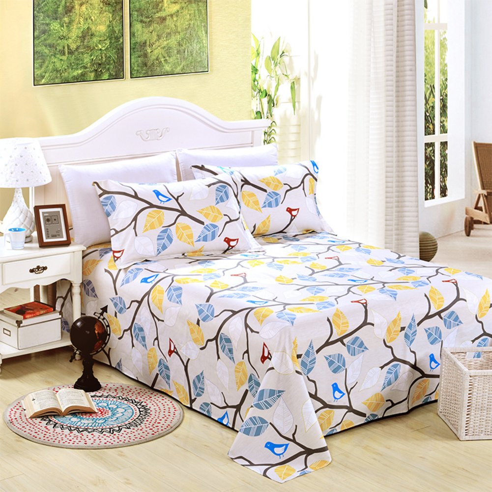 Feuilles de sergé de coton simples et doubles drap plat coton 120x230cm