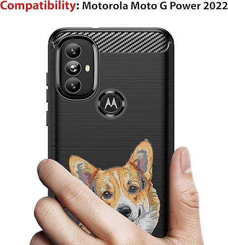 Miniatura 3 de CasesOnDeck - Funda de diseño de perro compatible con Motorola Moto G Power (2022) G Power 2022 - Funda delgada de TPU flexible con textura de