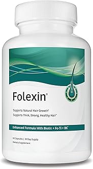 Folexin Biotin, Fo-Ti, Tyrosine, Vitamins, Minerals and Herbal Extracts Tab for Hair Growth- 60 Capsules