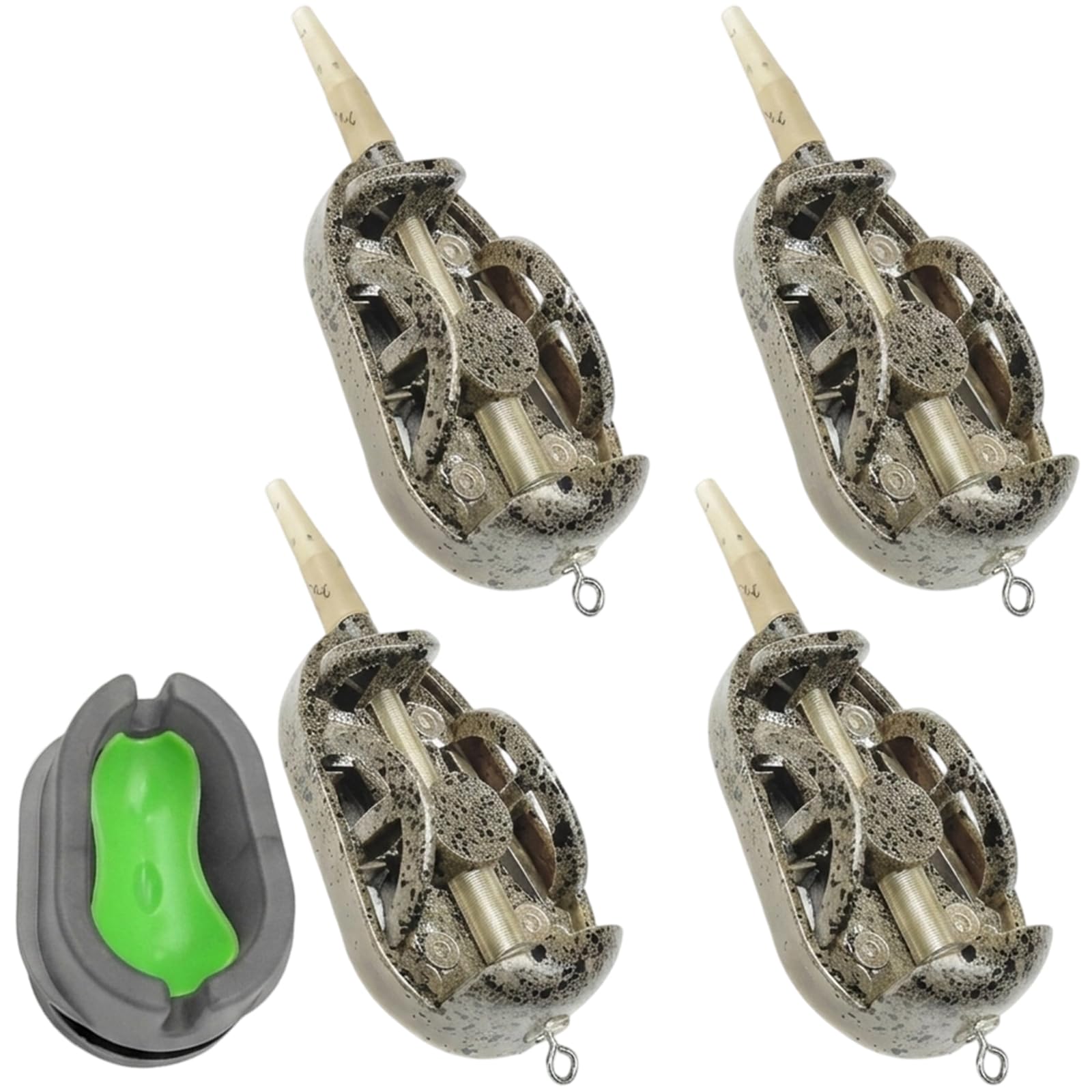 Method Feeder, Method Feeder Rigs, Feeder Fishing Set with 20g 30g 40g 50g and Bait Tray, Versatile Angling Equipment for Various Fishing Conditions, for Carp, Sea Bass