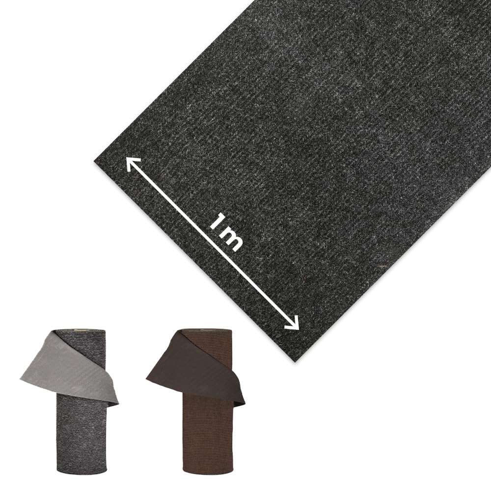 OLIVO.Shop Tappeto Zerbino Antiscivolo, Zerbino Esterno, Rotolo Tappeto, Passatoia Zerbino Interno Esterno, Tappeti Effetto Moquette TRAFFIC (ANTRACITE, 1x3 mt)