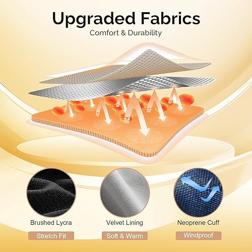 Miniatura 3 de SAVIOR HEAT Guantes térmicos para hombre, guantes térmicos finos de 10 segundos, calentamiento rápido, 8 horas, 7.4 V, 2200 mAh, batería ultrafina y