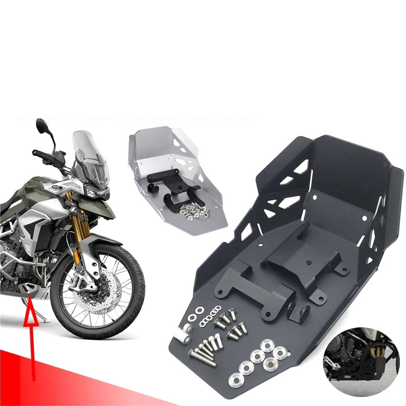 Per Tiger 850 Tiger 900 Per Rally Accessori Protezione motore bassa, piastra paramotore telaio copertura motore Base del Motore(1)