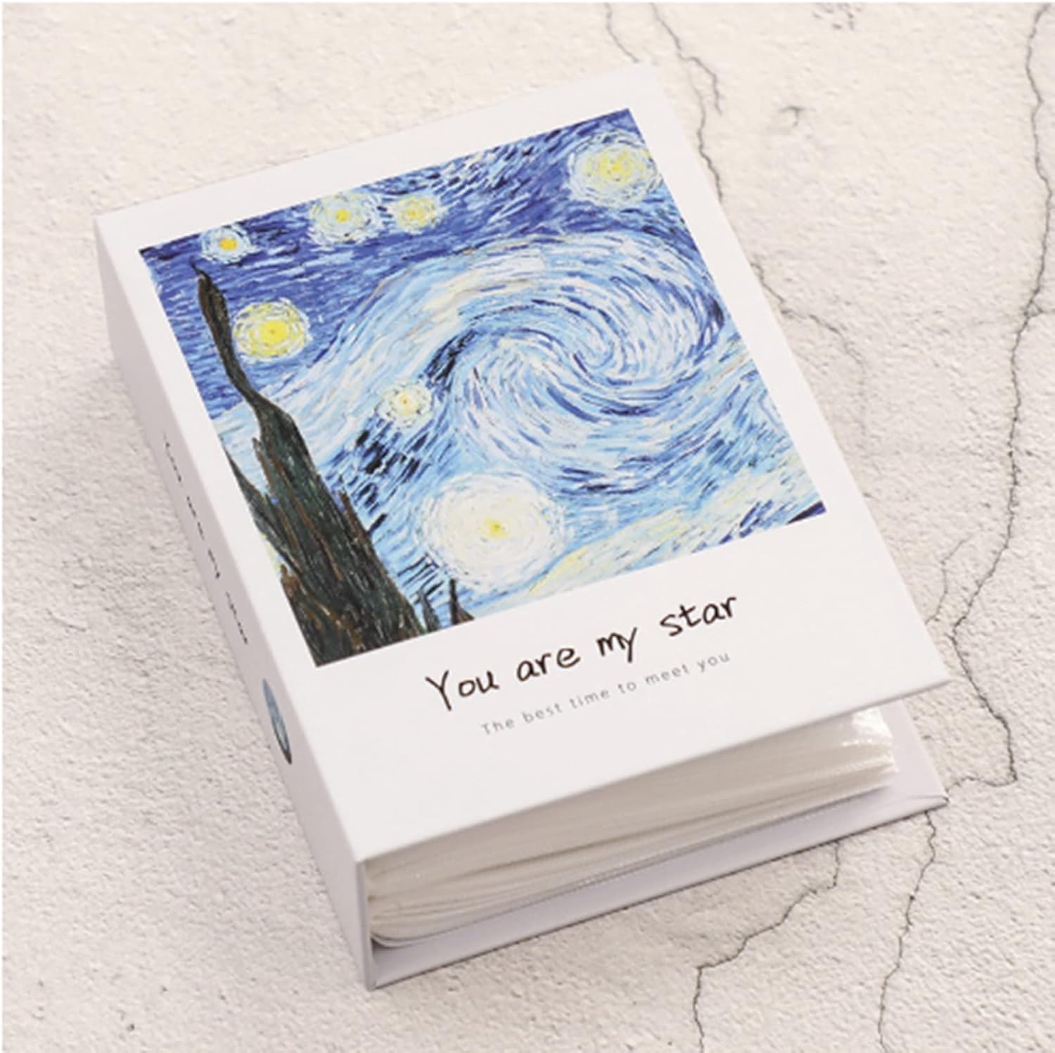 Even Photo Album Book, Album for photos collection, 4 inch x 6 inch (10 x 15 Cm) size Photo collection album with taxture and design on Cover (100 PHOTO SPACE) (You are my star)-image-25