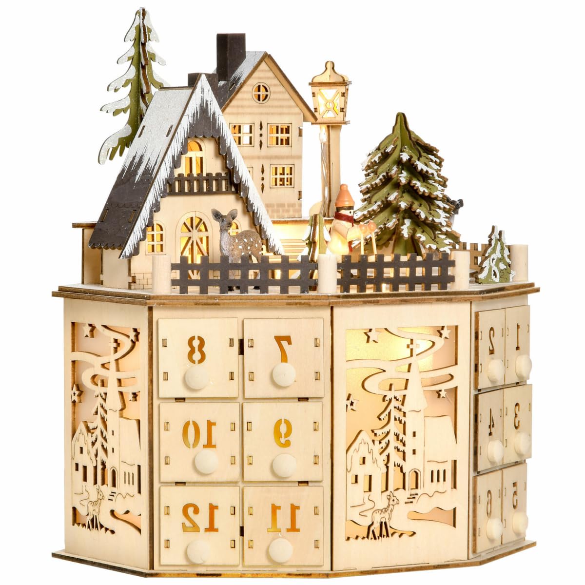 Amazon.co.jp: JAFUA木製アドベントカレンダー(24 個引き出し・LED Amazon.co.jp: JAFUA木製アドベントカレンダー(24 個引き出し・LED