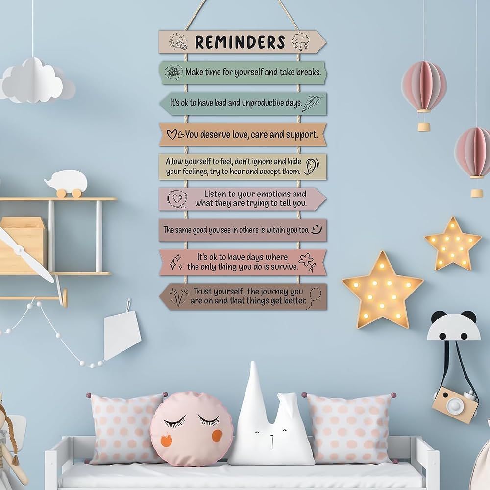 Positive Affirmations Wooden Hanging Wall Decor Philippines | Ubuy