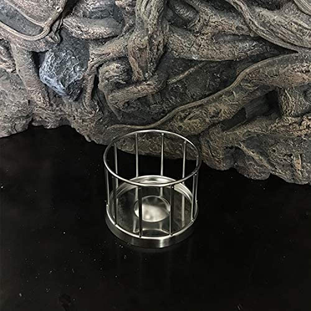 Alimentador De Tortuga De Acero Inoxidable Cuenco De Comida Para Tortuga Cuenco De Comida Para Tortuga Plato De Comida Para Tortuga De Medio Agua Dispositivo De Alimentación Para Tortuga Lavabo Para r