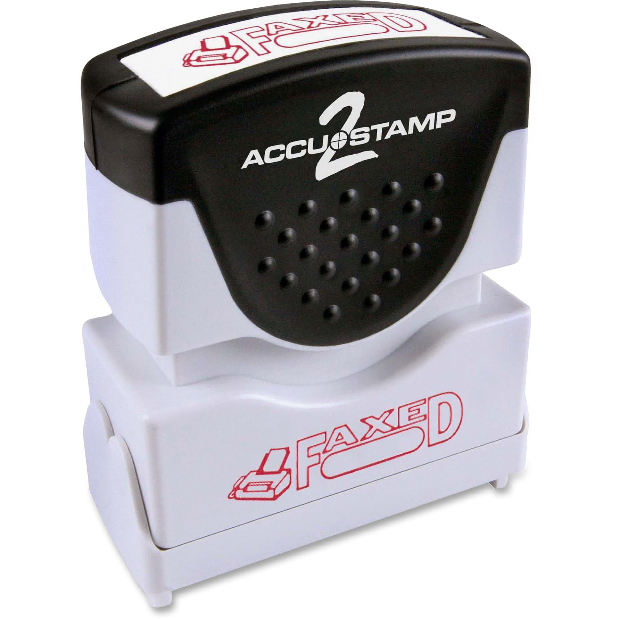 ACCU-STAMP2 Message Stamp with Shutter, 1-Color, FAXED, 1-5/8" x 1/2" Impression, Pre-Ink, Red Ink (035583) - Image 2