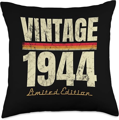 Miniatura 5 de Retro Est 1944 Limited Edition Born in 1944 Gifts 80th Birthday Vintage 80 Year Old Est 1944 LimitedEdition - Almohada de 16 x 16 pulgadas,