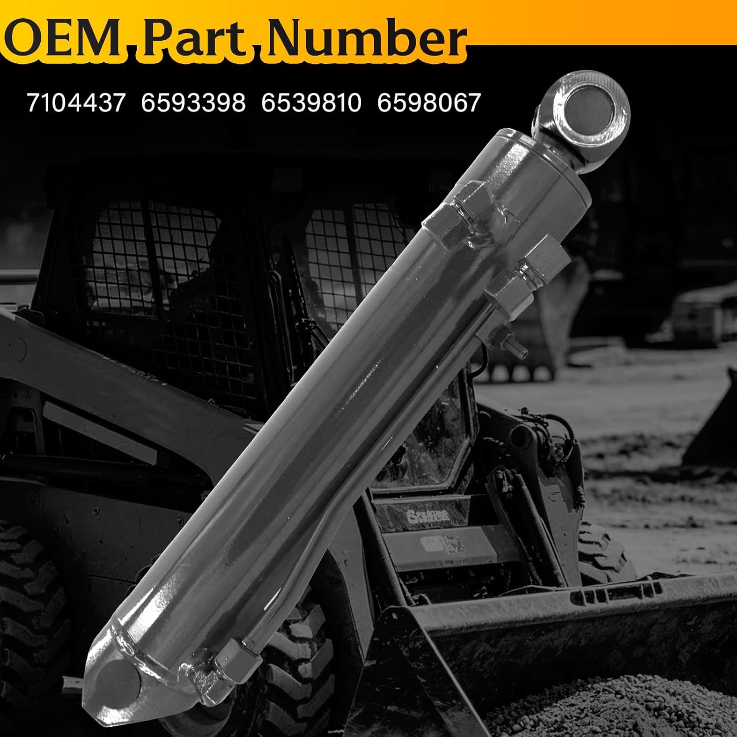 Hydraulic Tilt Cylinder Replacement Compatible with Bobcat Skid Steer 630 631 632 641 642 643 645 730 731 732 741 742 743, Replace# 7104437 6593398 6539810 6598067