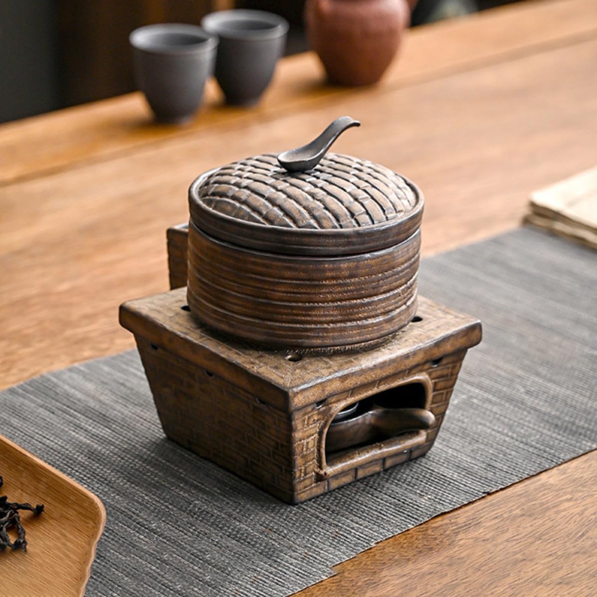 Bruciatore in D'epoca Portatile, da Tavolo Decorativa per Aromaterapia, Adatto per Studio, Sala Yoga e Meditazione, Retrò
