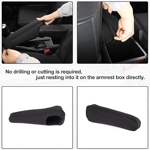 Miniatura 4 de Aunginsy Funda para reposabrazos de asiento compatible con Toyot FJ Cruiser 2007-2021, 1 funda de cojín para reposabrazos lateral izquierdo, funda