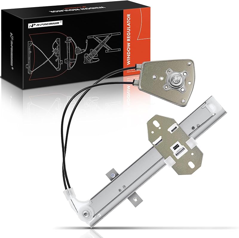 A-Premium Rear Passenger Side Manual Window Regulator Compatible with Honda | for Civic 1992 1993 1994 1995, Sedan, Without Motor, Manual Crank Type Only, Not For Power Window