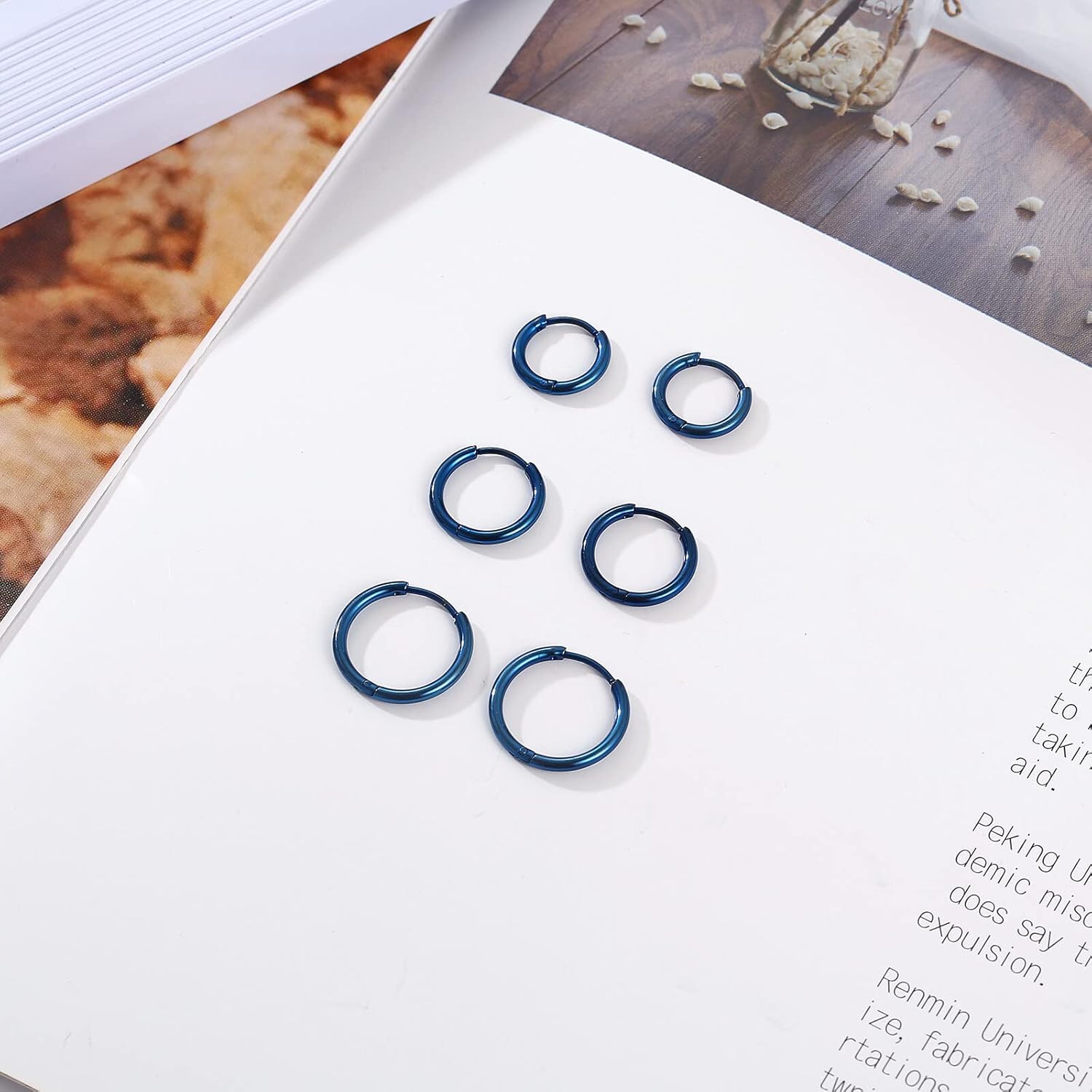 316L Surgical Stainless Steel Small Hoop Earrings 8mm 10mm 12mm Hypoallergenic Huggie Thin Hoop Earrings Helix Lobes Hinged Sleeper Earrings Men Women for Cartilage Piercings - Image 3