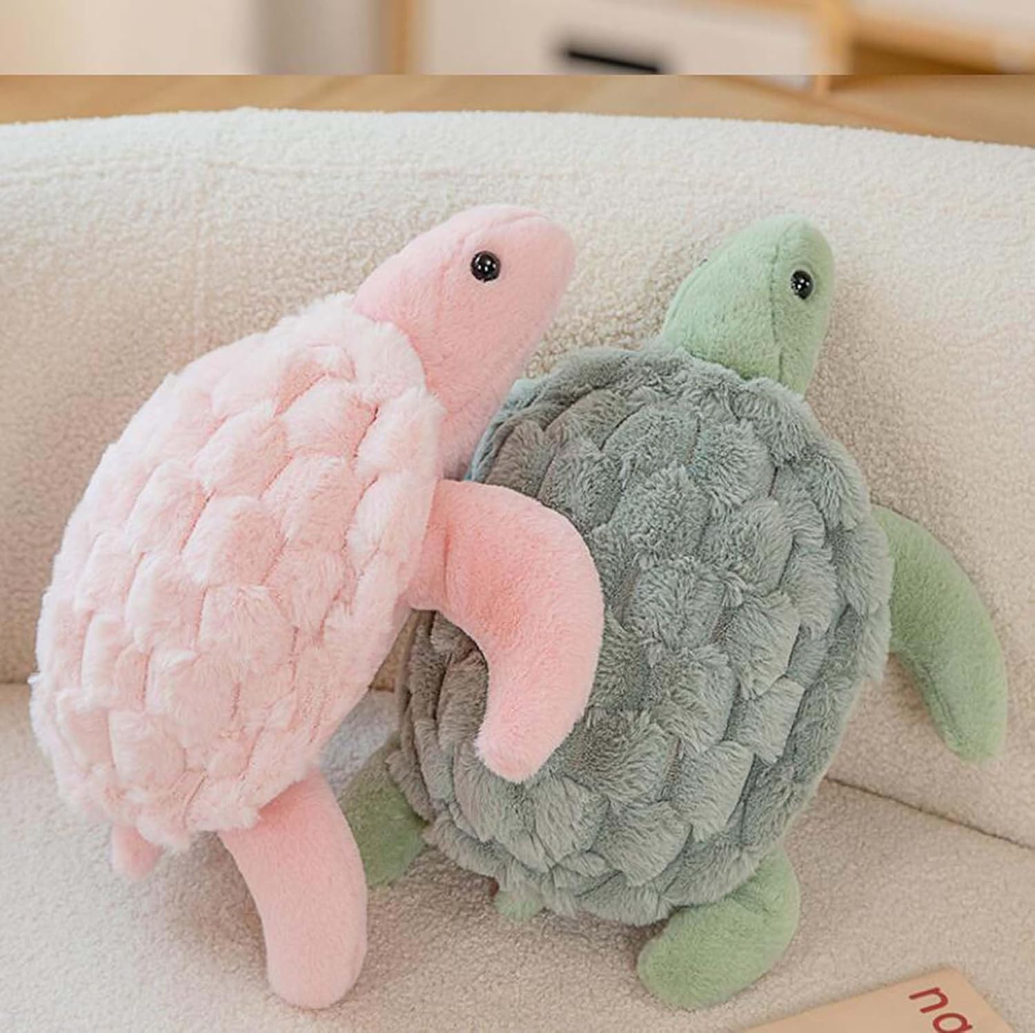 Stuffed Turtle Tortoise Plush Animals Toys Decorations Gifts for Kids Boys Girls (Green)